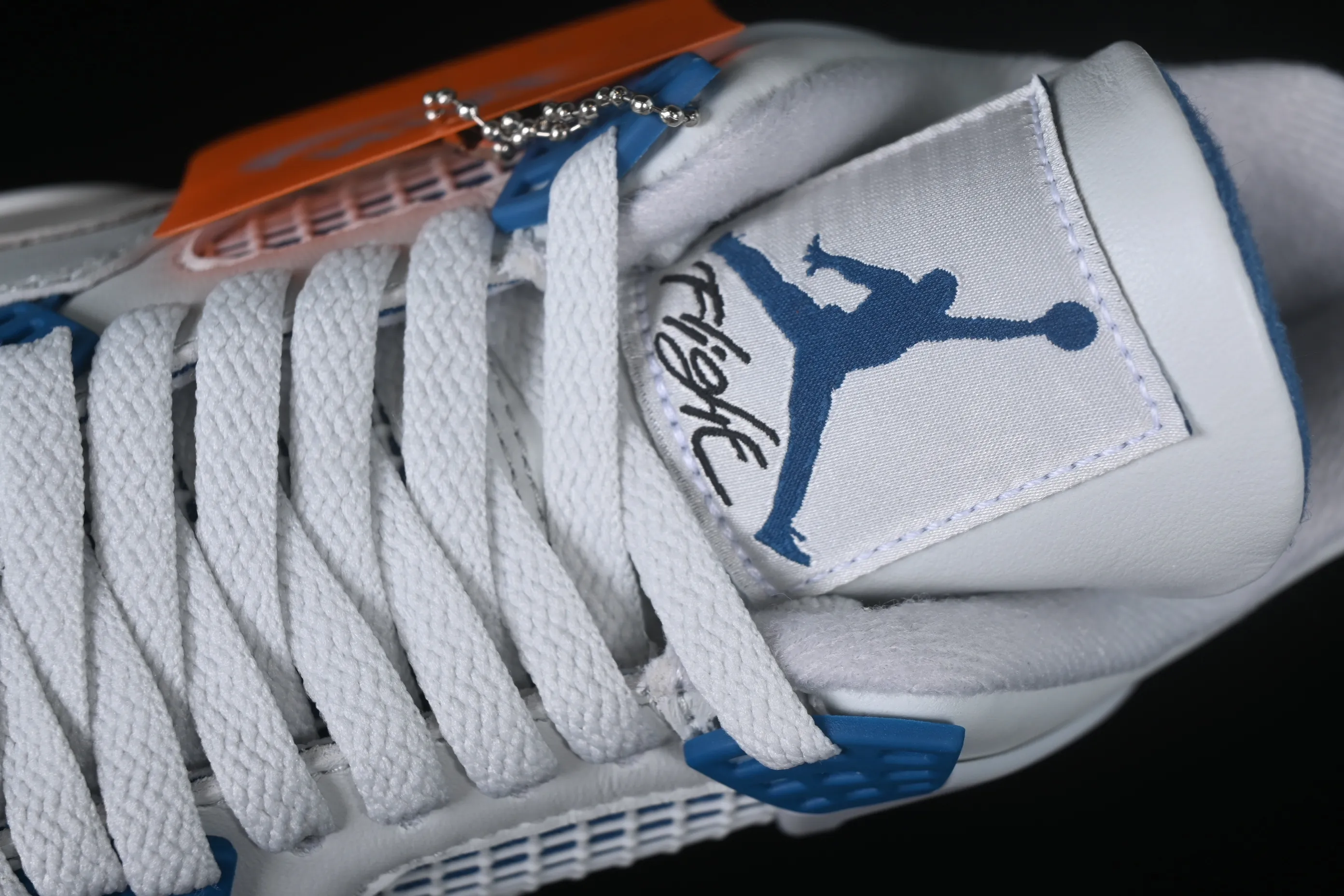 All categories Air Jordan Jordan series basketball shoes Air Jordan 4 pure original Air Jordan 4 Retro "Military Blue" AJ4 Joe 4 white blue gray first year color FV5029-141